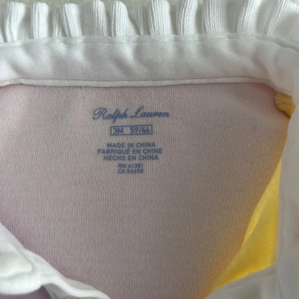 Ralph Lauren Pastel Patchwork Polo Dress in Pink, Yellow, Blue, White
